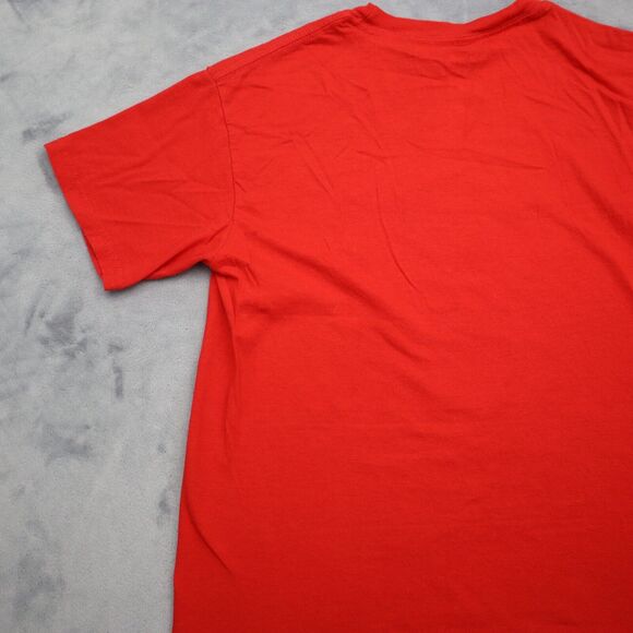 Elf Shirt Boys S Red Short Sleeve Crew Neck Graphic Print Cotton Casual Tee - Picture 11 of 14